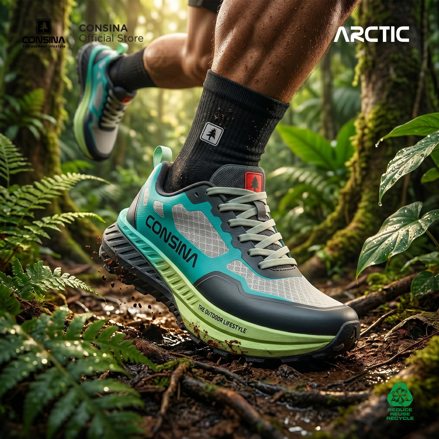 CONSINA ARCTIC SEPATU TRAIL RUNNING OUTDOOR GUNUNG | SPORT HIKING SHOES LARI ULTRALIGHT