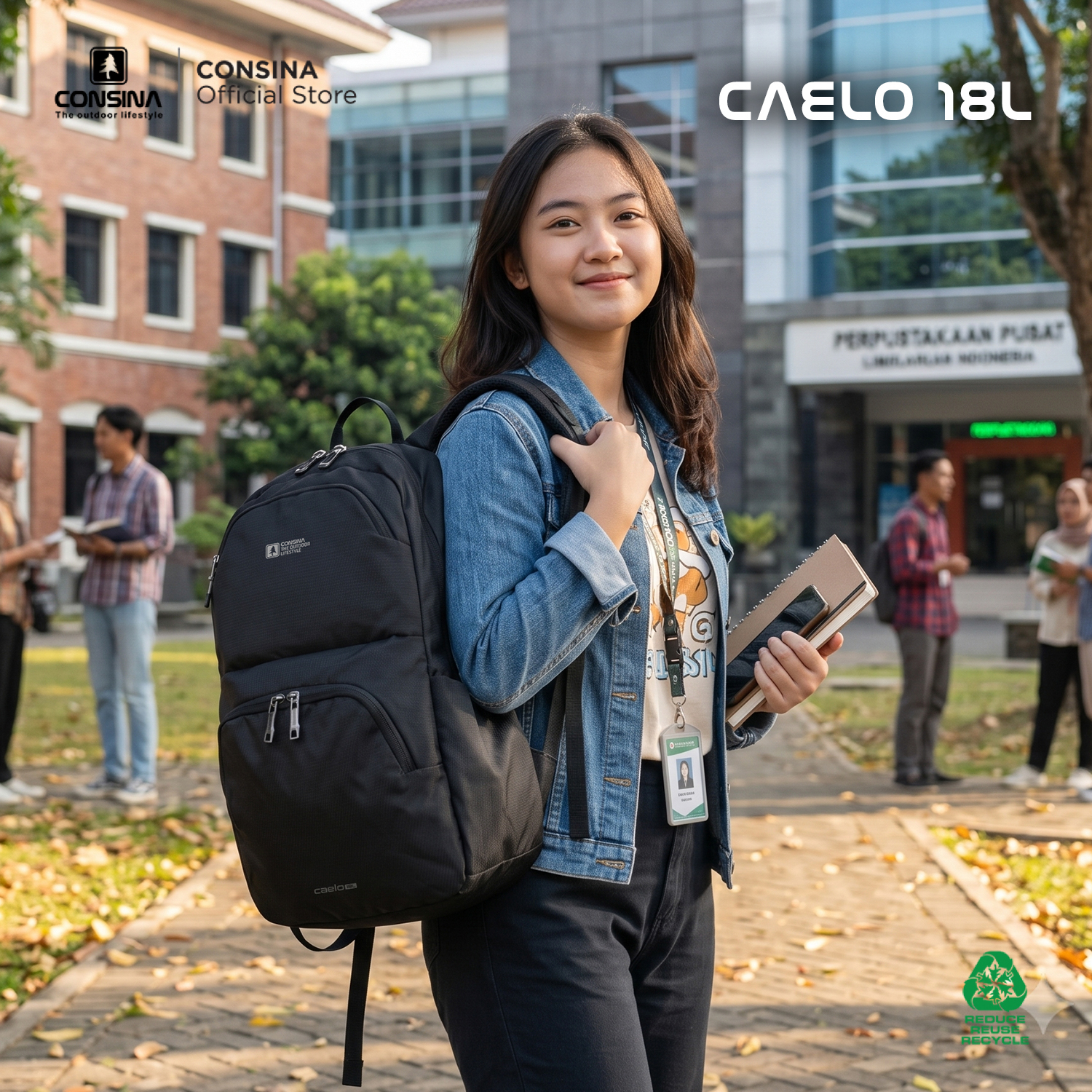 Consina Caelo 18L Ransel Backpack Outdoor Sekolah Office Urban