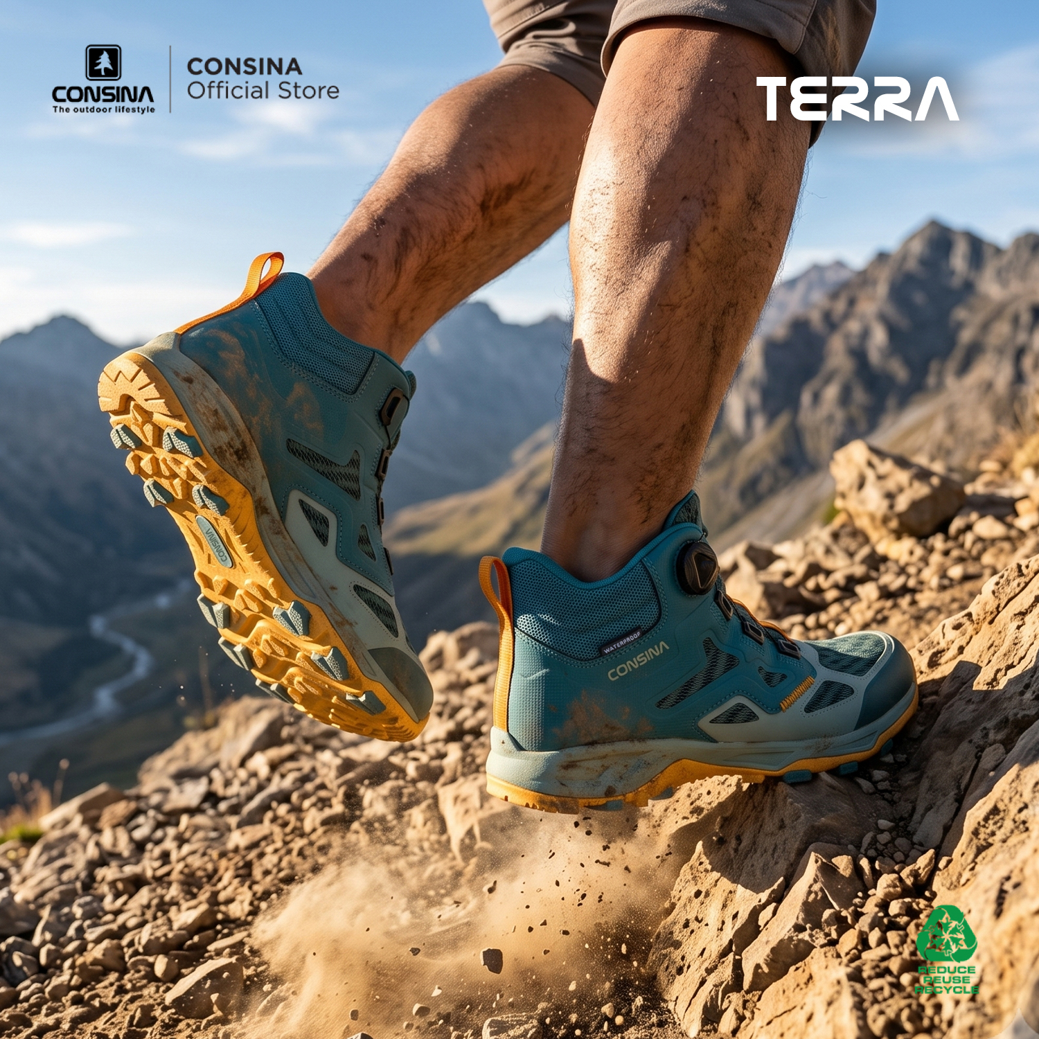 CONSINA TERRA SEPATU HIKING | GUNUNG OUTDOOR TREKKING TRAIL TRAVELLING