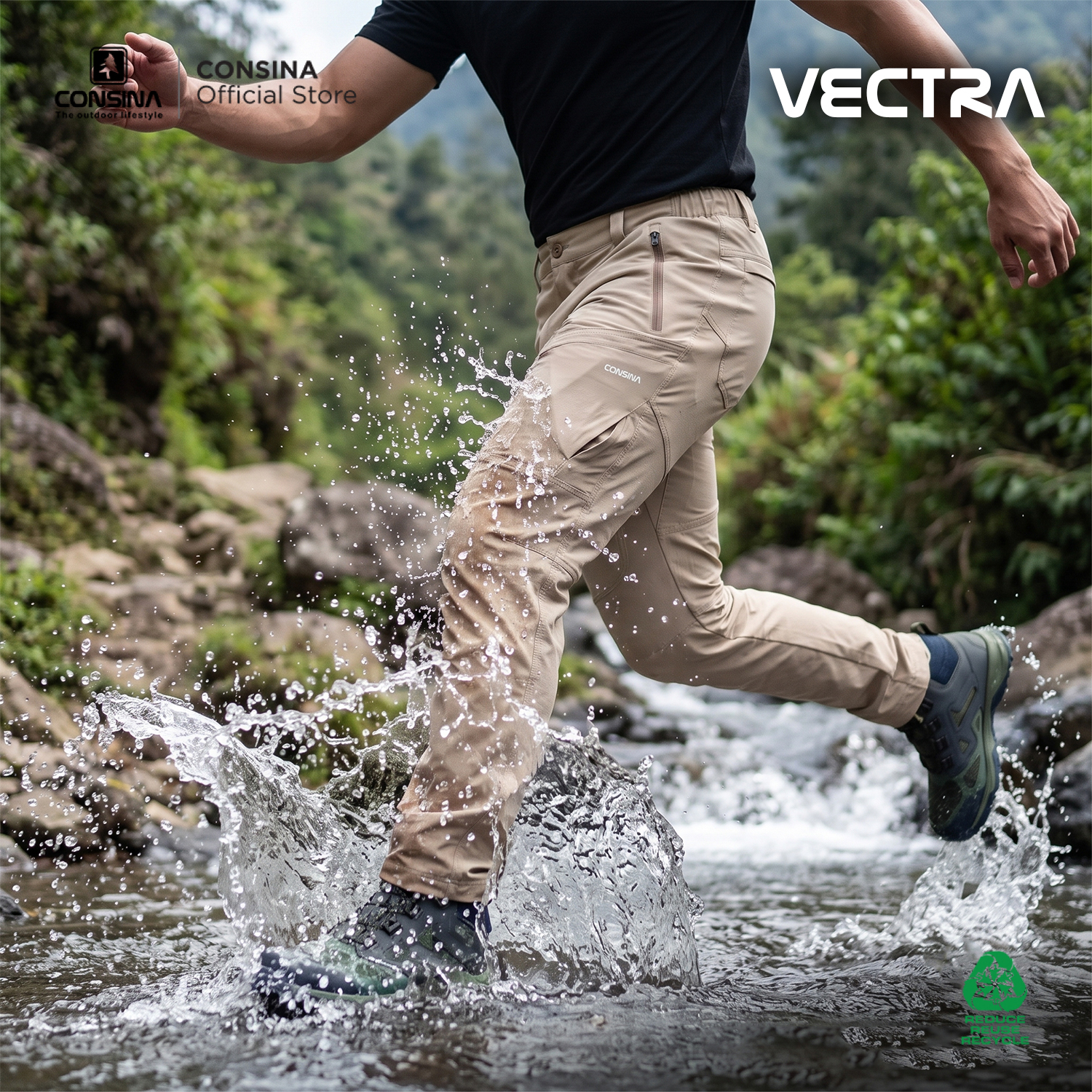 Consina Vectra Pants Celana Panjang Technical Quick Dry | Hiking Outdoor Gunung Travel