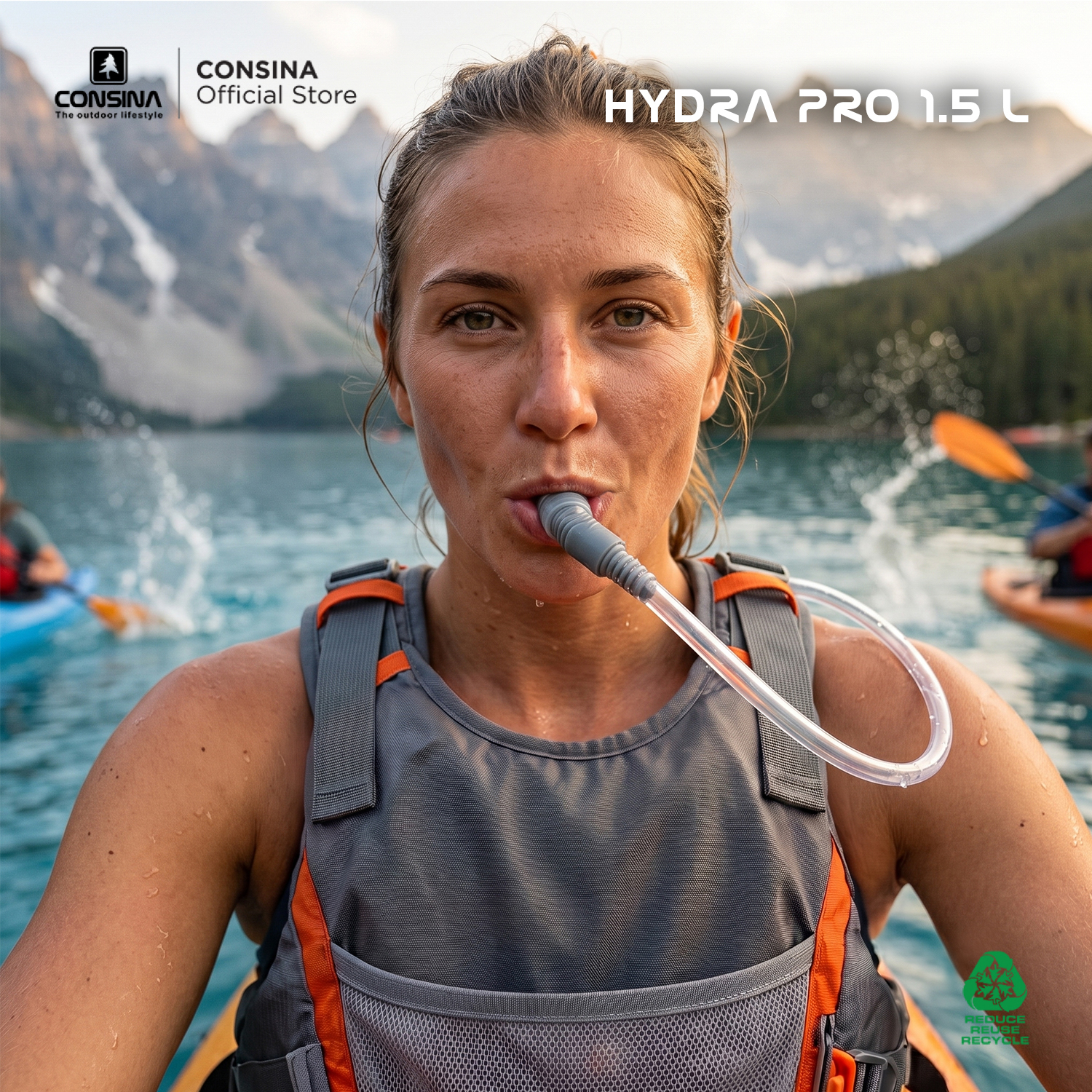 Consina Water Bladder Hydra Pro 1.5 L Kantung Air Outdoor Premium | Trail Run Hiking Gunung