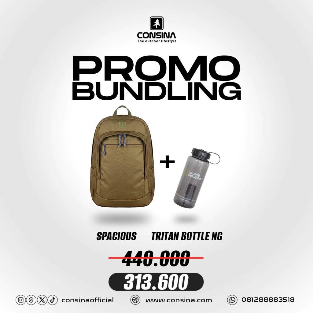 Consina Bundling Back To School Ransel Plus Botol National Geographic Original